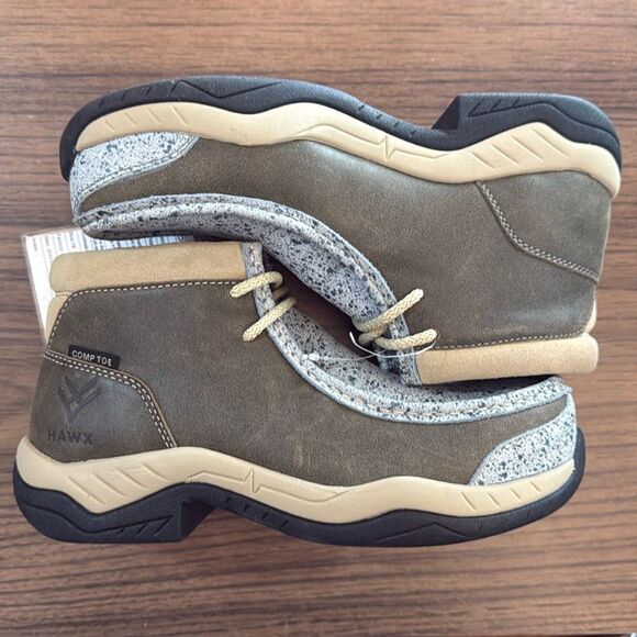 Hawx Women’s Tan and Gray Moccasins - Picture 1 of 9